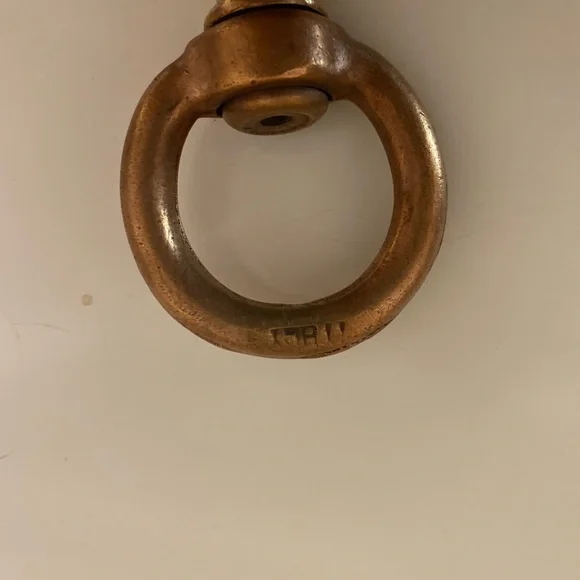 Vintage Brass hook keychain Liddell made in Italy - Picture 5 of 5